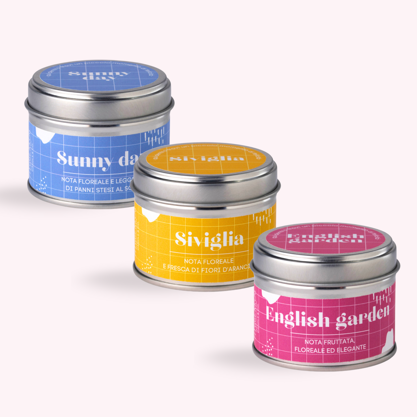 Set 3 candele Pastell