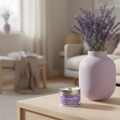 Candela Tranquility | lavanda, vaniglia e ambra
