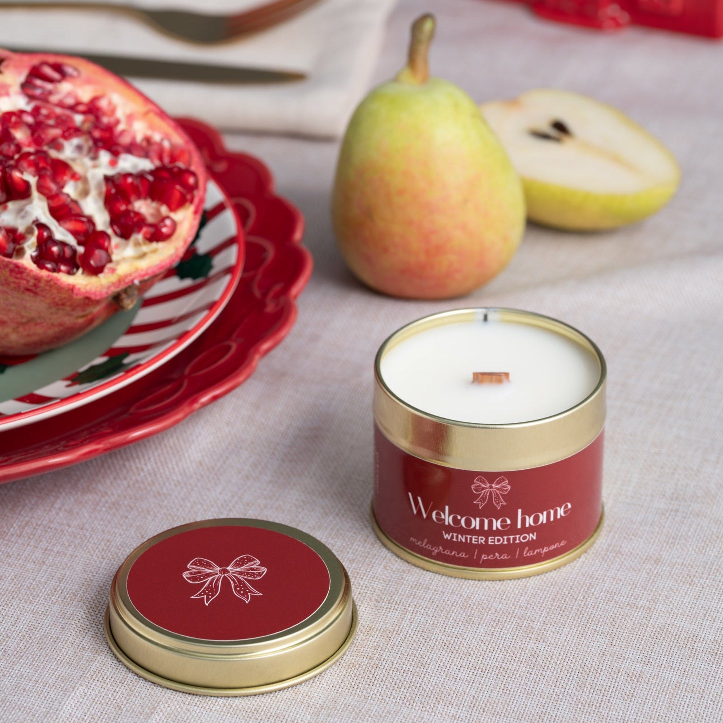 Welcome home | melagrana, pera, lampone