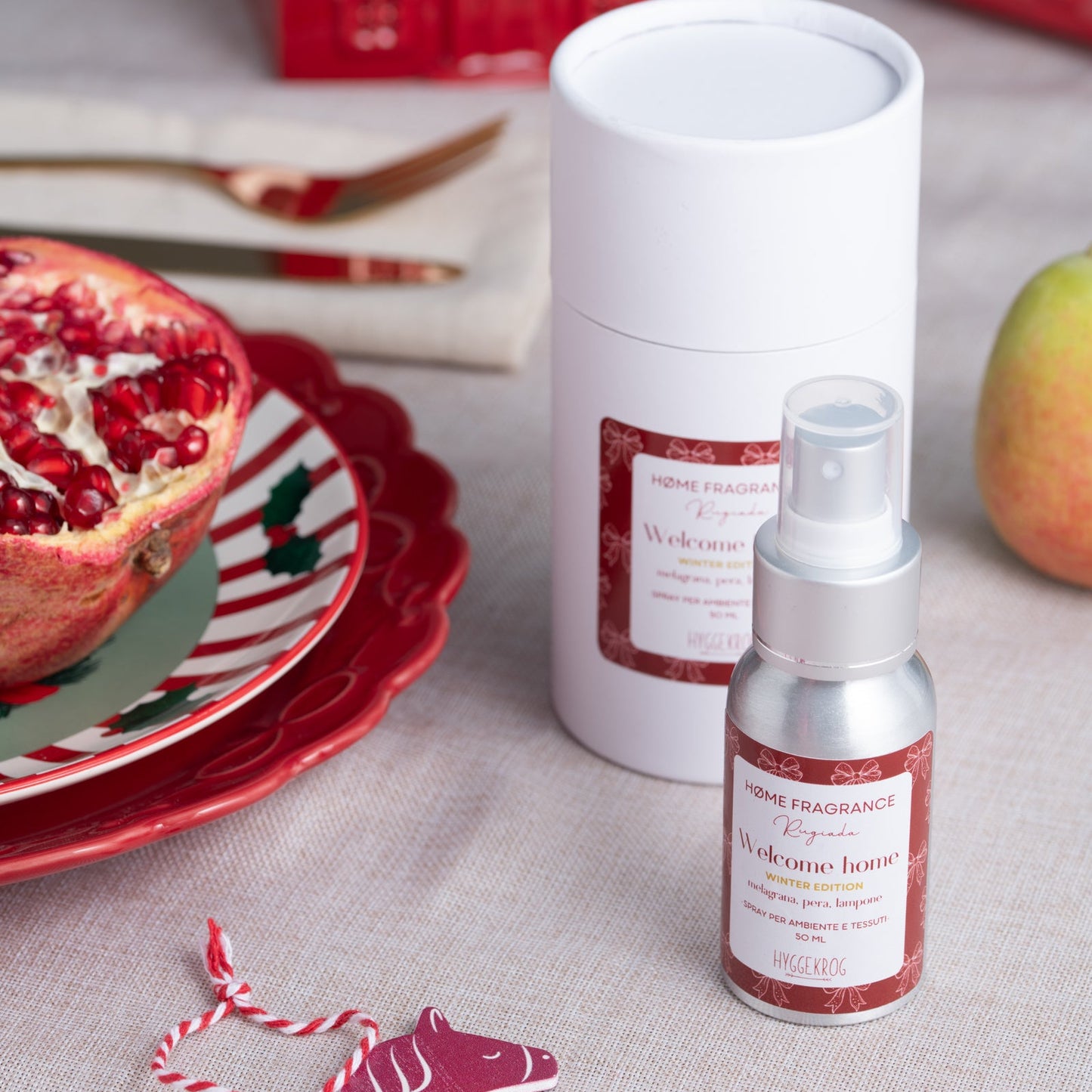 Welcome home | melagrana, pera, lampone