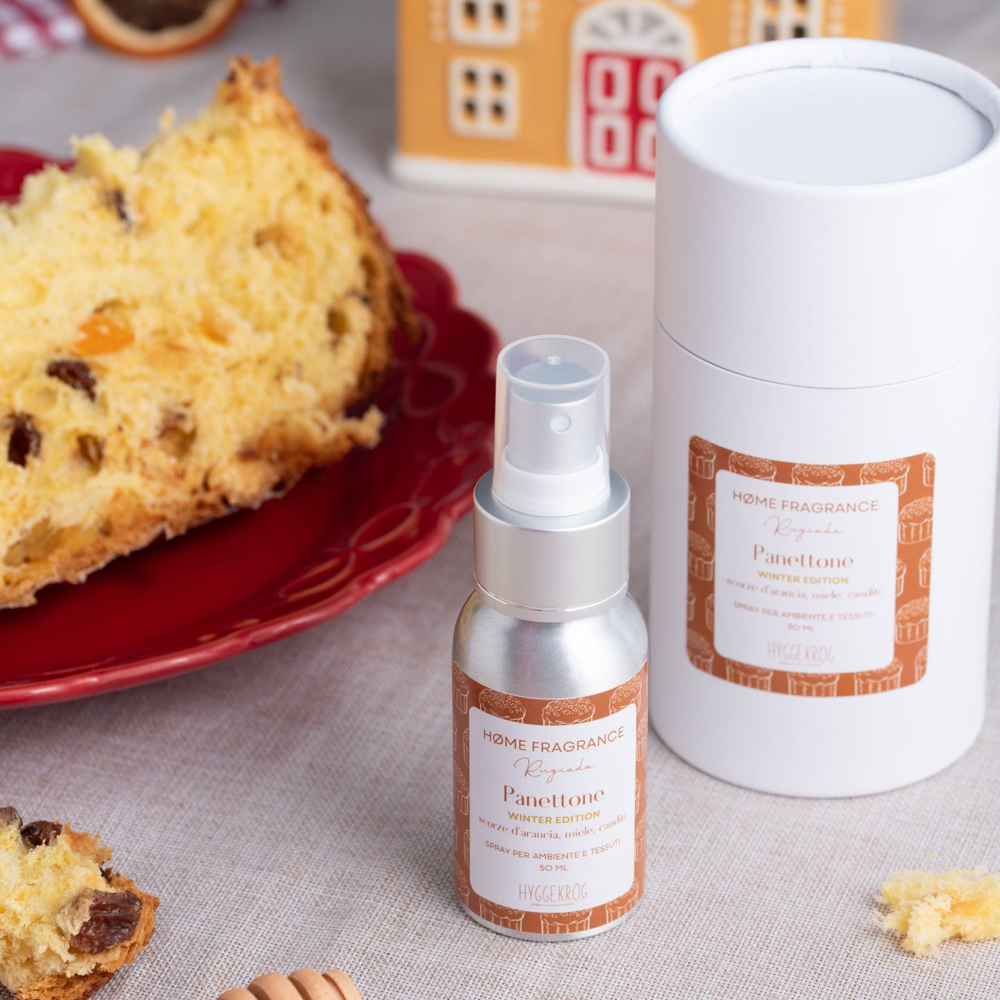 Panettone | canditi all'arancia, miele, rum