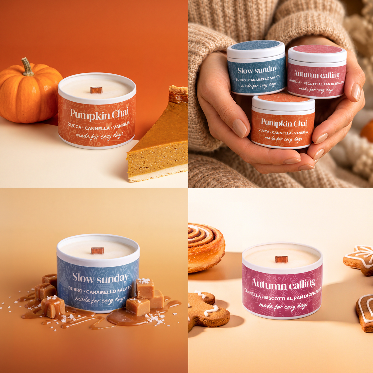 Set 3 Candele | Made for cosy days