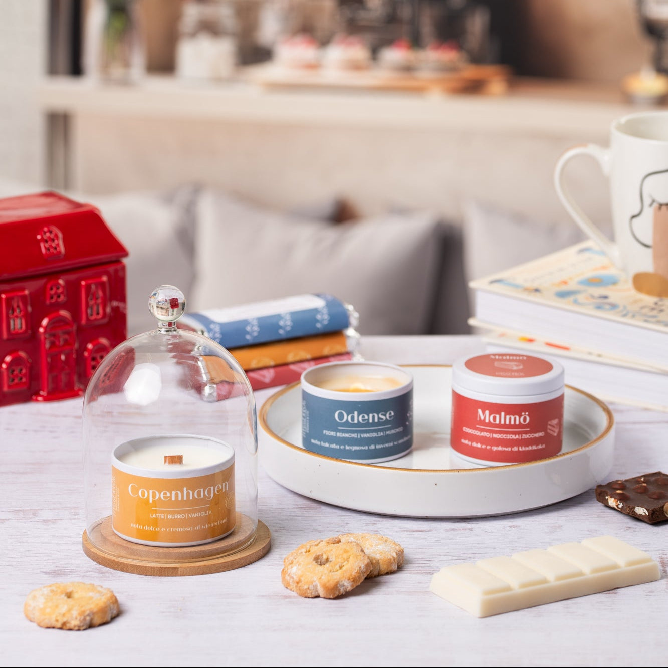 candele della collezione verso nord ispirata alla scandinavia